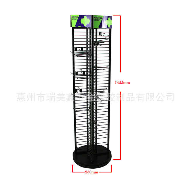 加工批发落地式可移动四面网片展示架饰品配件促销挂钩架可定制