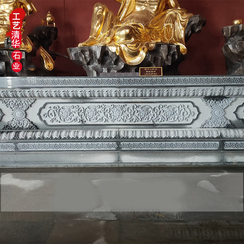 石雕须弥台青石佛台底座庭院花盆石座寺院莲花座神台装饰座