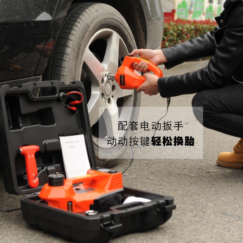 鼎尚DINSEN汽车电动液压千斤顶充气泵二合一LED冲击扳手5t越野车
