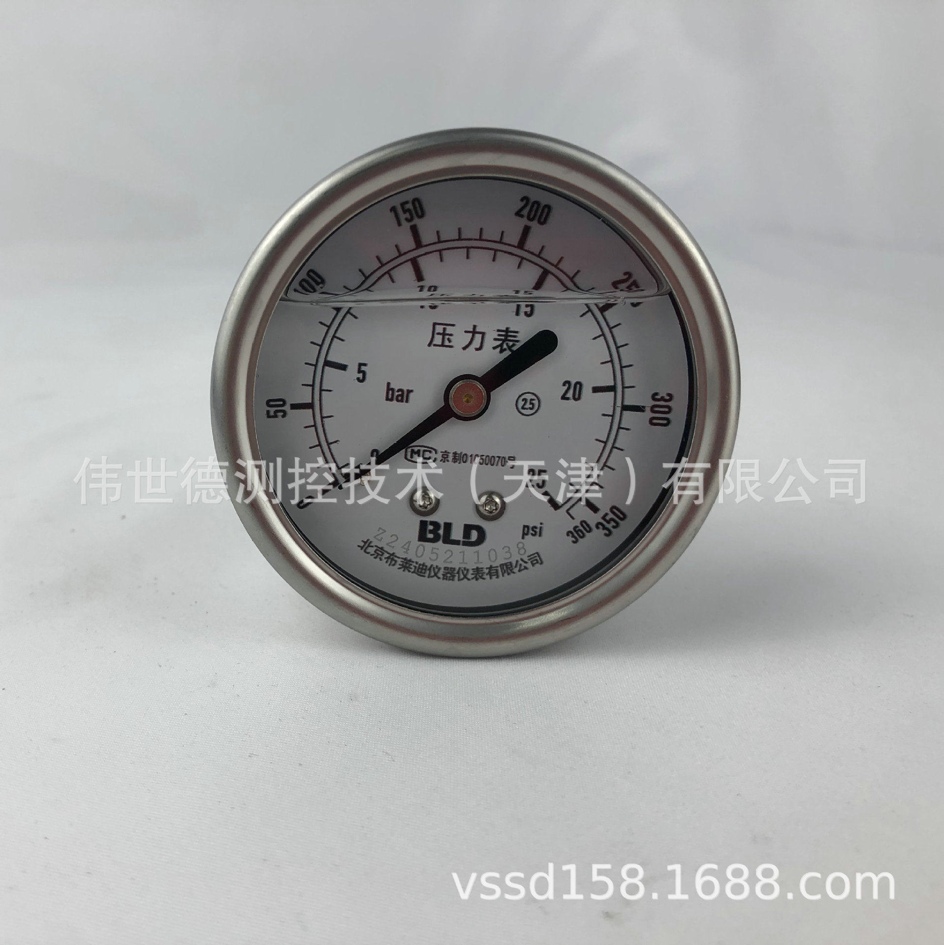 布莱迪耐震防腐压力表25bar/psi