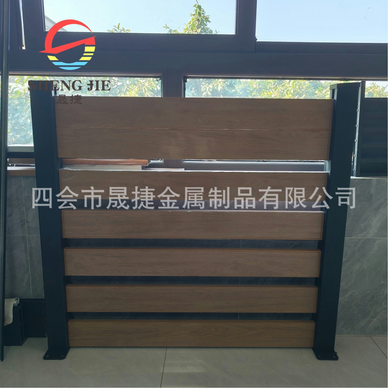 订置铝合金共挤塑木围栏户外别墅地板护栏院子围墙板防腐木栅栏篱