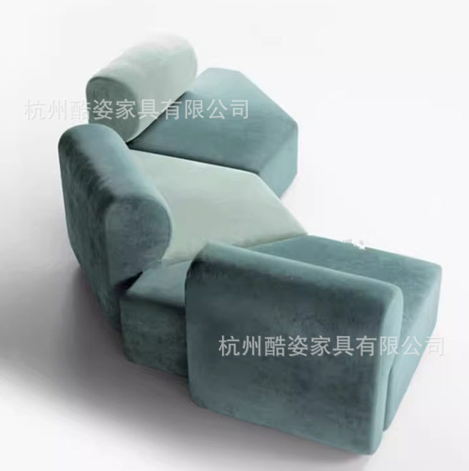 北欧轻奢异形拼接沙发组合