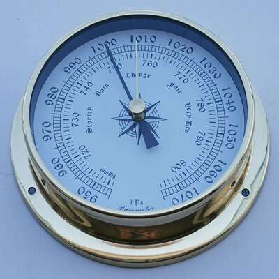 B9115-D115铜壳气压计，(空盒气压表，船用气压计)