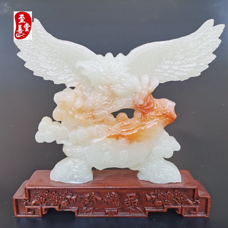 古玩仿寿山石雕仿阿富汗玉客厅装饰摆件06