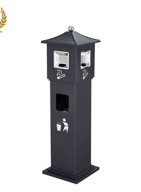 广州南方户外公共场所铁质垃圾桶黑色烤漆烟灰垃圾桶GPX-255