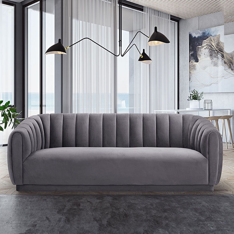 北欧轻奢布艺三人整装沙发