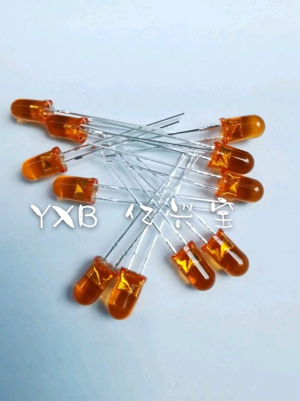 5mm清透橙长脚直插LED有现货