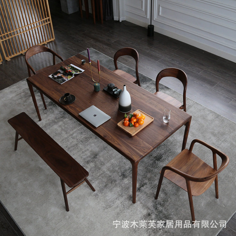 宁波全屋定制工厂长方形桌子房间卧室实木餐桌现代简约飘窗桌子