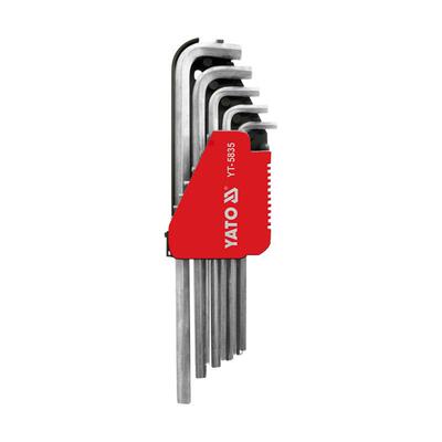 易尔拓YATO12件套铬钒钢英制加长内六角扳手套装YT-5835