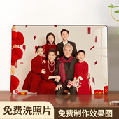 洗照片做全家福相框相片带打印加冲印婚纱照放大挂墙金属摆台定制