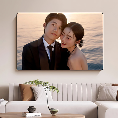 婚纱照相框挂墙定制放大冲洗照片