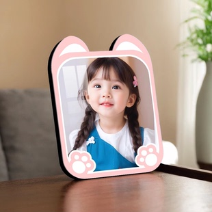 宝宝相框摆台定制洗照片做成相片儿童小摆件7寸8寸照片高级感可爱