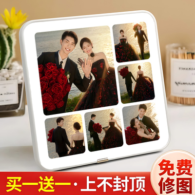 六宫格相框摆台洗照片定制高级感相片打印做成水晶相册制作婚纱照