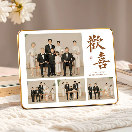 全家福纪念摆台相框挂墙来图定制床头客厅尺寸婚纱照洗照片放大