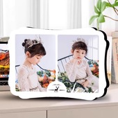 相框摆台定制洗照片水晶婚纱照挂墙两宫格宝宝相片打印加相册制作