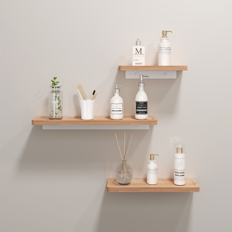 免打孔原木置物架榉木一字隔板厨房调料收纳架实木架化妆台牙杯架,厨房/烹饪用具,调料置物架,淘宝优惠券,粉丝福利购,淘宝优惠卷