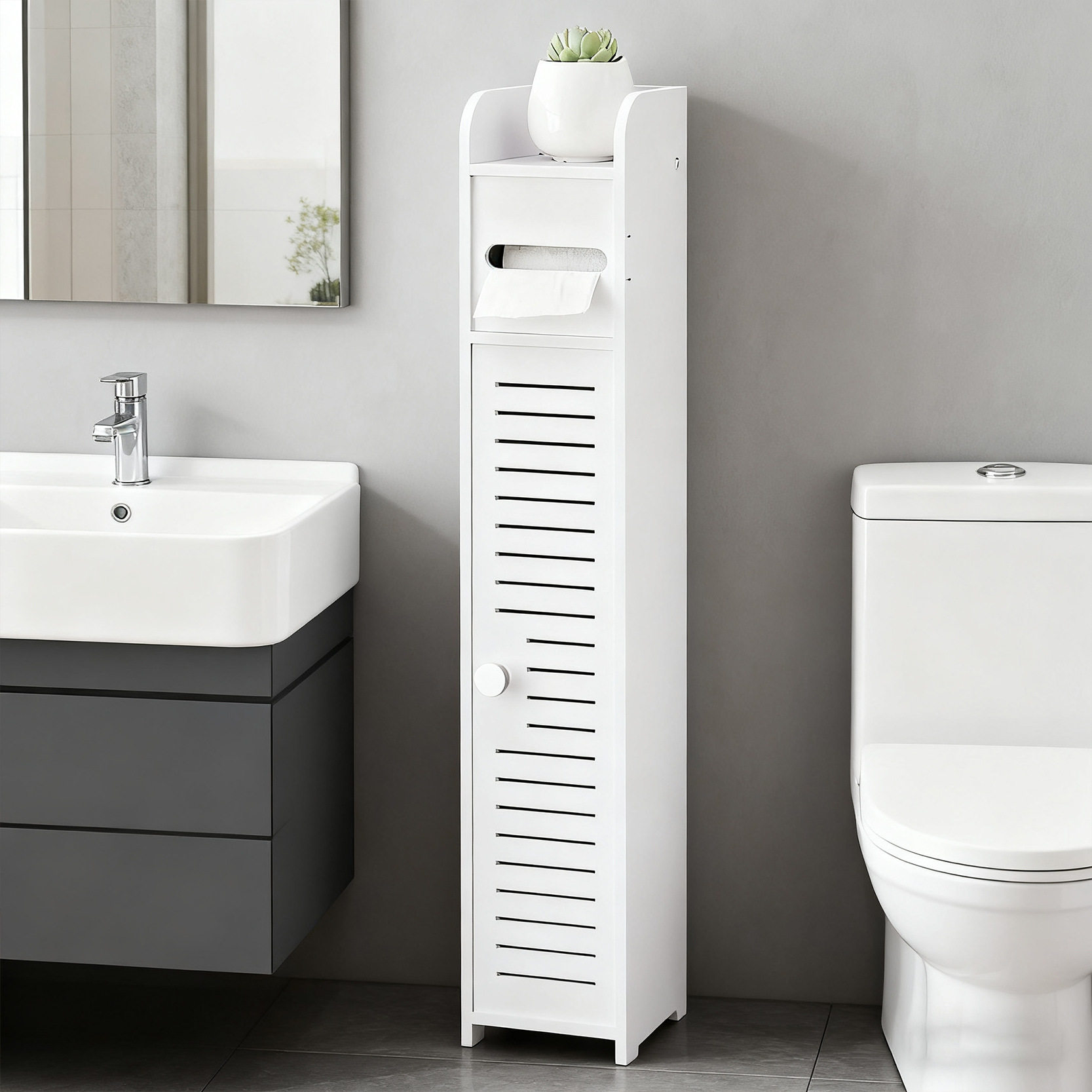 卫生间置物架浴室多层夹缝收纳架洗手间厕所马桶角落储物柜子落地