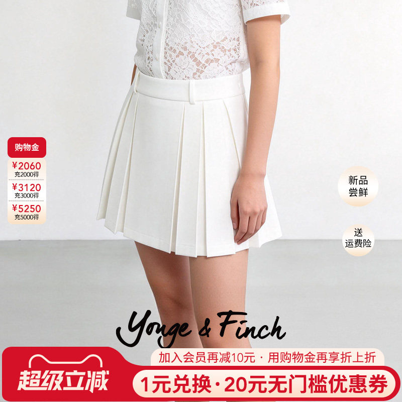 YongeFinch扬芬缇2026春百褶短裙高腰筒裙西装气质半身裙CORDAY