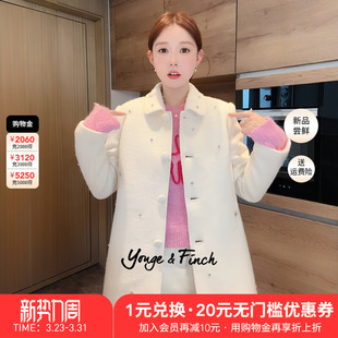 YongeFinch扬芬缇2026春季千金风中长款小香风长袖翻领外套FAITHY