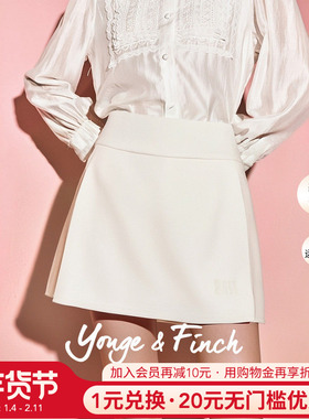 Yonge&Finch/扬芬缇高级感简约百搭a字短款半身裙女春夏 OLYSSAY