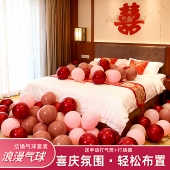 网红粉色气球装 饰婚礼结婚布置生日派对情人节求婚表告白场景汽球