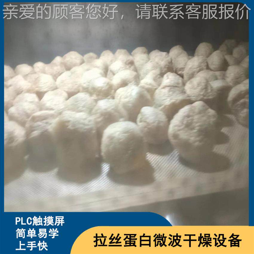 腐微波烘干杀菌设备竹鸡 菌拉丝蛋白干燥脱水机 素微波LM-30KW-干