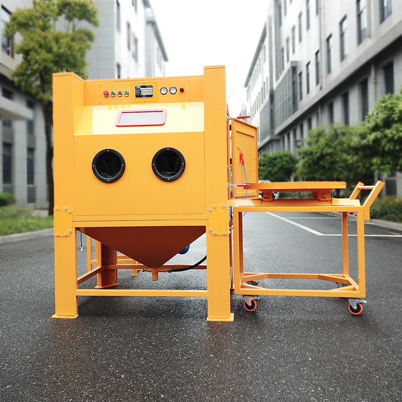 生产厂家手动干式喷砂机,铸造件去氧化皮、除锈、旧料翻新喷砂机