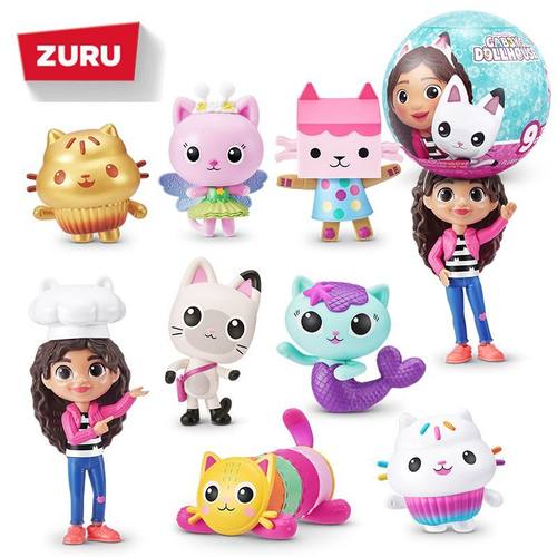 zuru五倍惊喜球盖比的娃娃屋盲盒微缩迷你摆件可爱赛车猫女孩玩具
