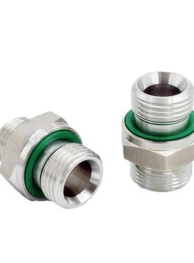 不锈钢端直通接头1CB1DBGE液压接头24°锥英制G螺纹卡套