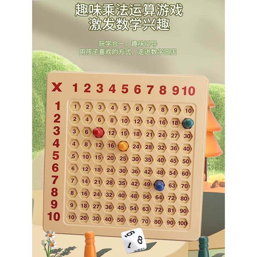 儿童磁力九九乘法口诀算表练习板桌面游戏小数学练习玩教具棋盘
