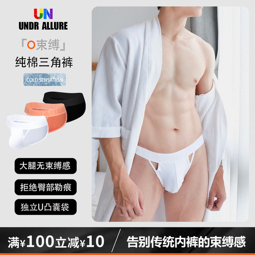 2条装纯棉三角内裤性感运动透气