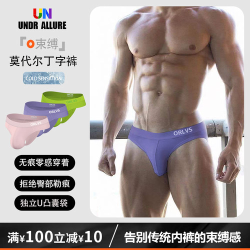 2条装莫代尔性感丁字裤舒适运动