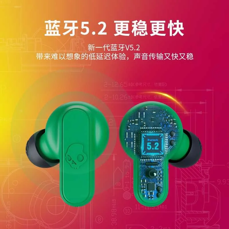 骷髅头/Skullcandy 真DIME无线蓝牙耳机双耳迷你运动半入耳式新品
