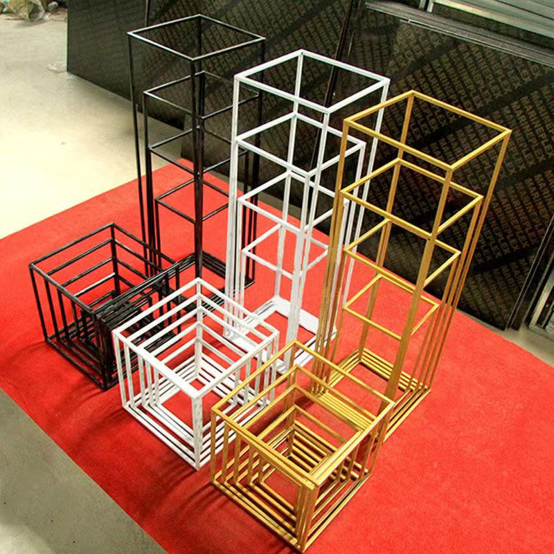 新款铁艺几何方框立体婚庆道具 婚礼布置路引迎宾区橱窗创意摆件