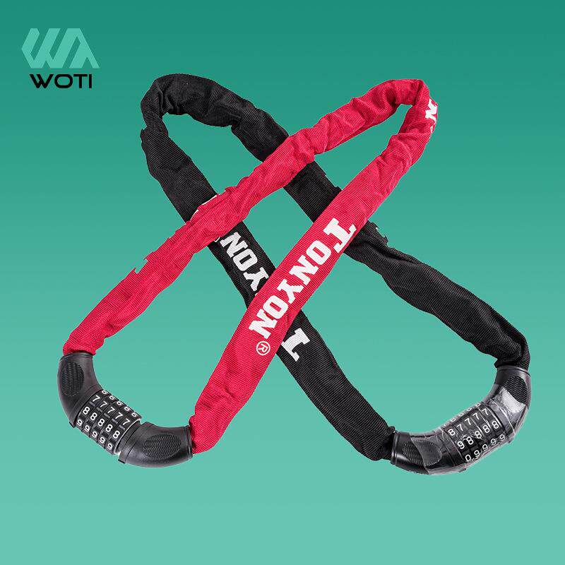 TY732自行车锁通用密码链条锁摩托车锁电动车防盗锁钢丝锁软锁