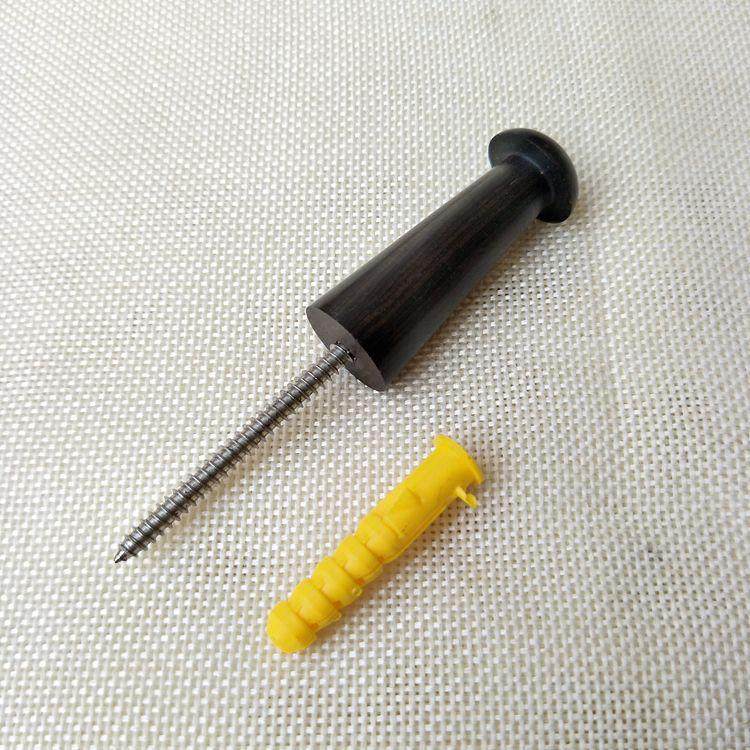 古琴挂钩乌木科檀不锈钢螺丝配膨胀管超结实乐器配件衣帽钩