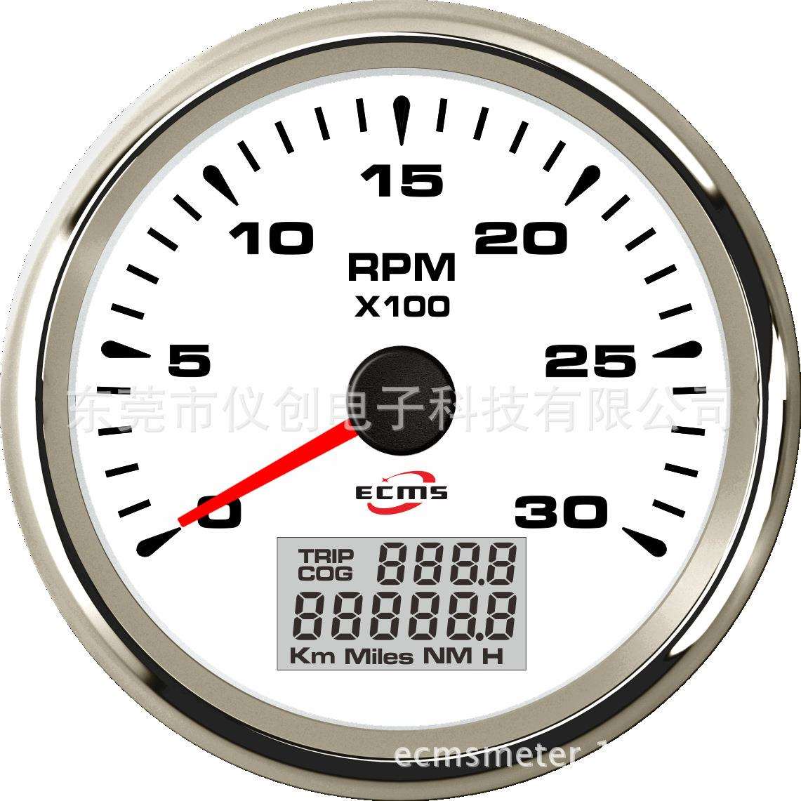 85mm指针转速表 1-300可调 七色背光