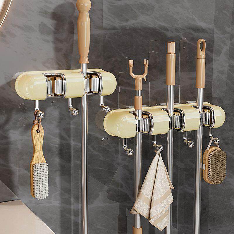 浴室拖把挂钩打孔多功能架连排壁挂式轻奢耐用高承重厨房收纳厕所