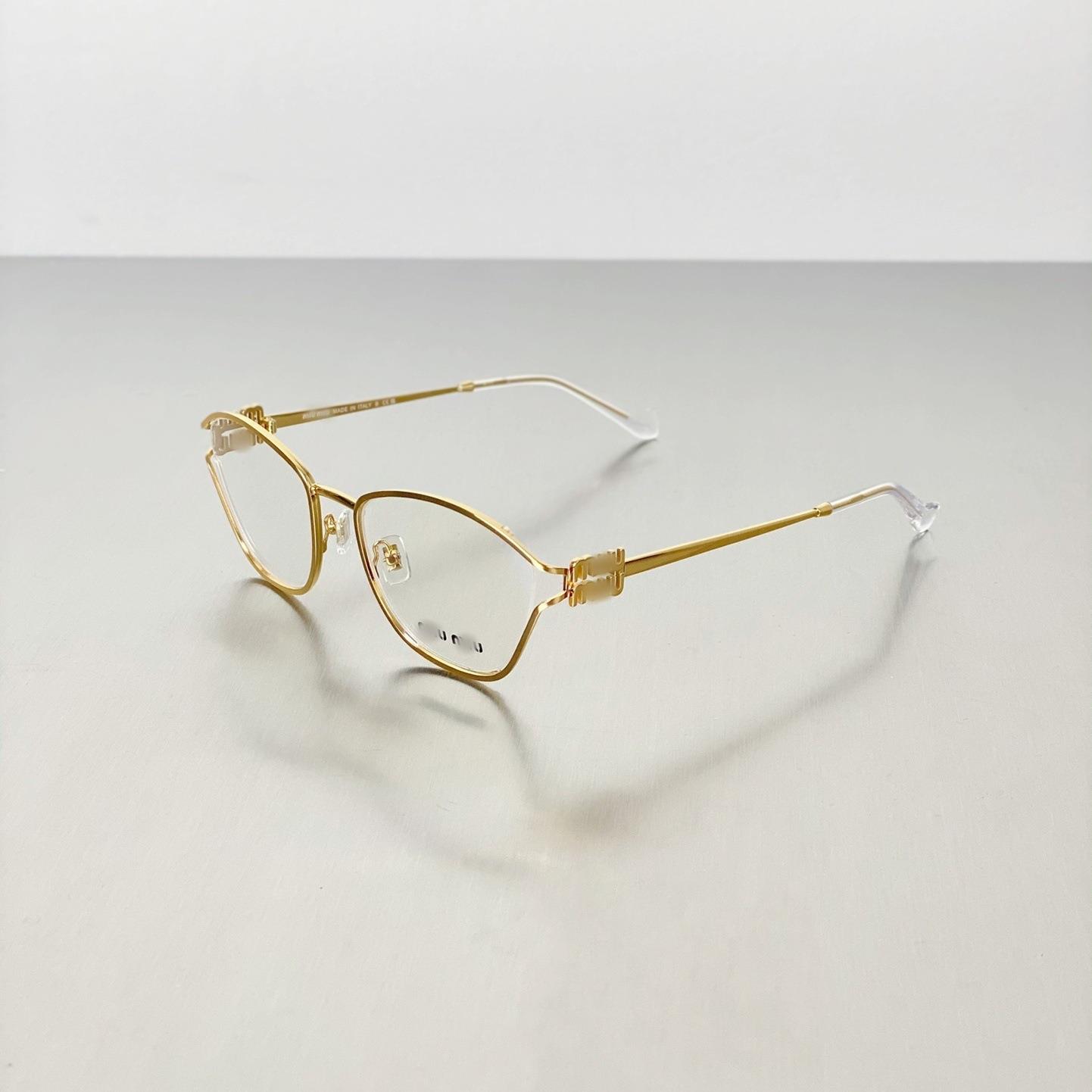 24款缪家mm53uv时尚眼镜框架平光镜金框金属配镜片光学复古防蓝光