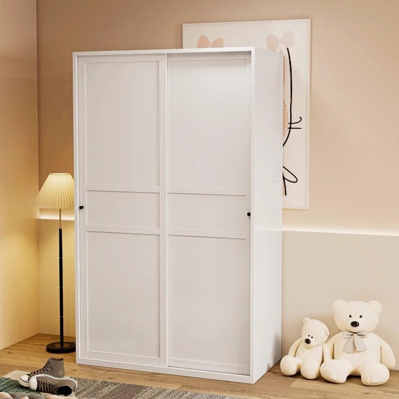 悦丽美居铁皮推拉门衣柜家用卧室大容量钢制零甲醛移门儿童房衣橱