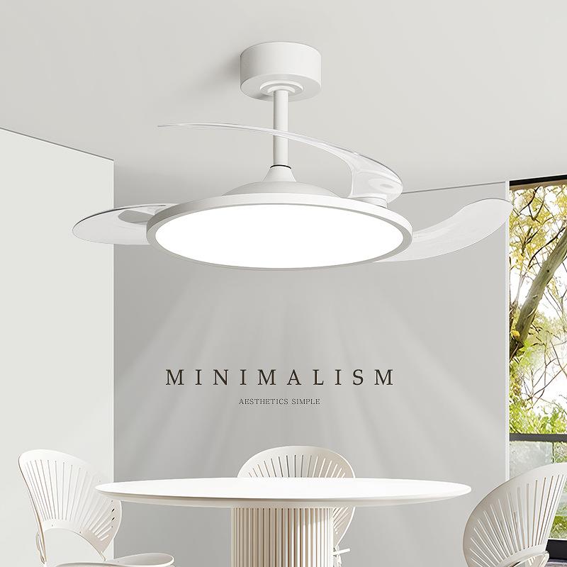 餐厅隐形风扇灯2025新款吊扇灯卧室房间一体带电风扇家用中山灯具