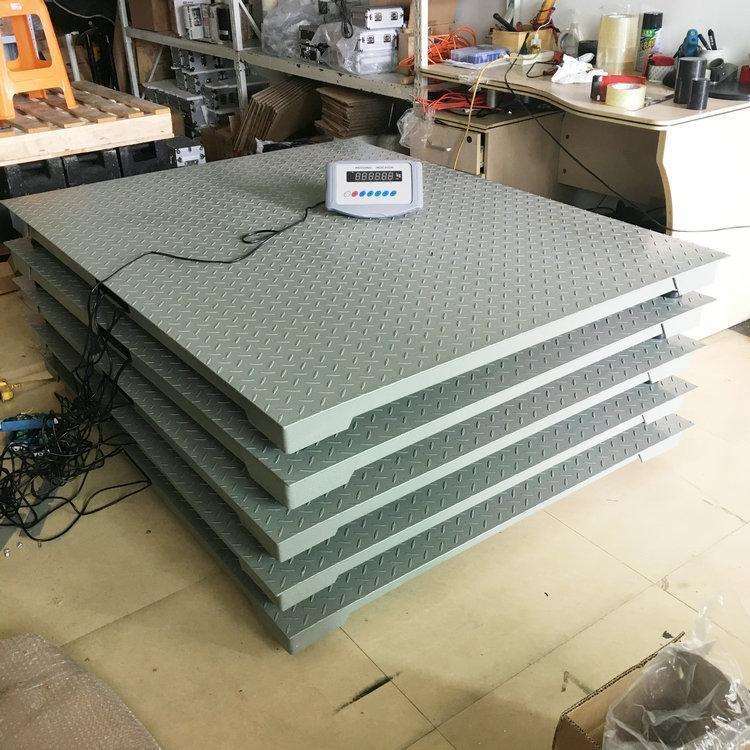 出口型英文版500kg800kg电子平台秤1吨1.5t2T带串口RS232电子地磅