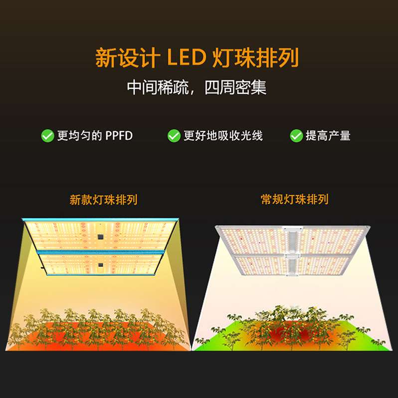 亚马逊跨境led全光谱量子板植物灯可调光生长补光灯quantum board