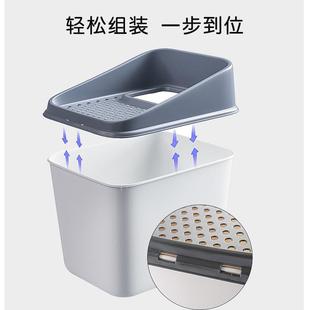 afp猫砂盆顶入式 全封闭超大号防外溅防带砂隔臭猫咪用品厕所北秦