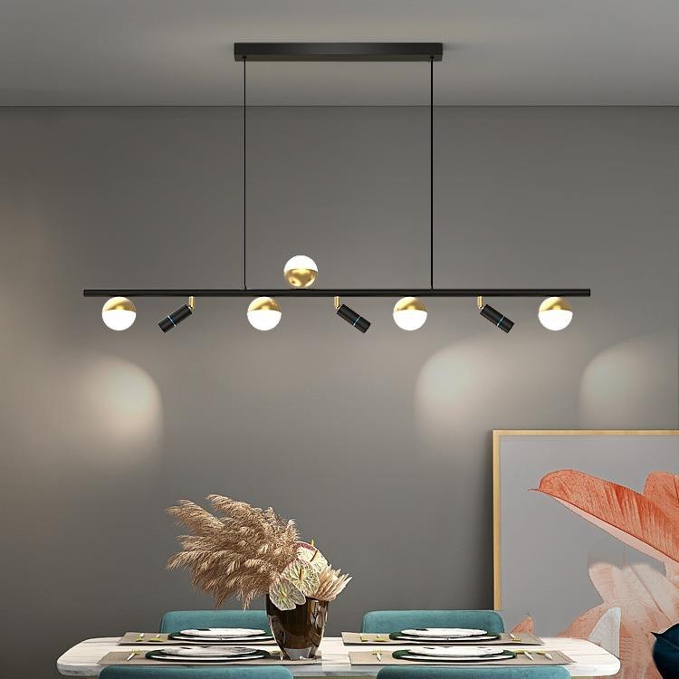 轻奢餐厅吊灯灯具现代简约高档极简北欧长条饭厅一字网红2025新款