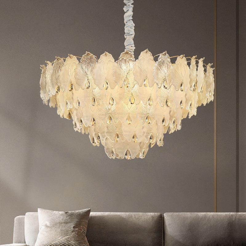 铧锒客厅水晶吊灯2025新款法式高颜值大厅轻奢奶油风设计水晶吊灯