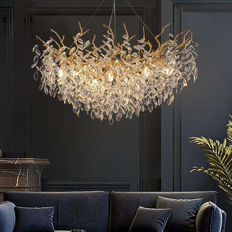 法式客厅水晶吊灯轻奢餐厅灯2025新款高档产品创意枝型艺术灯
