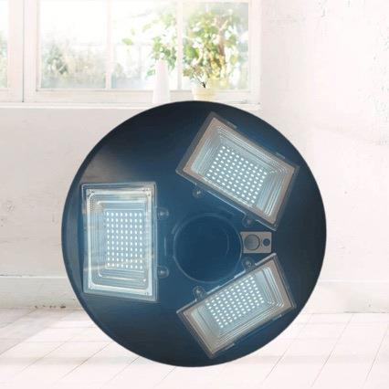 田园风格高杆灯光控ABS磨砂LED带光源户外庭院灯太阳能照明灯强光