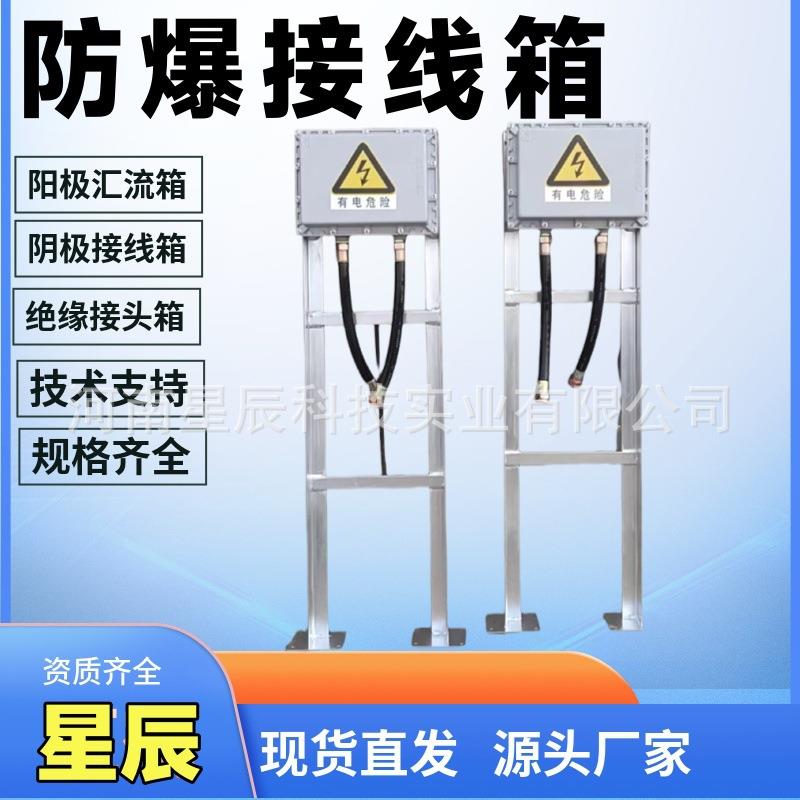 8柱防爆接线箱带挠性管 区域阴极保护绝缘接头防爆接线箱星辰