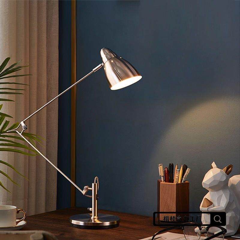 北欧简约台灯酒店办公工作学习长臂折叠卧室床头书房护眼灯写字灯